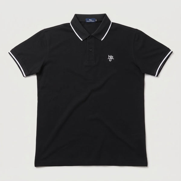 Camiseta 918053 Tipo Polo Negro para hombre