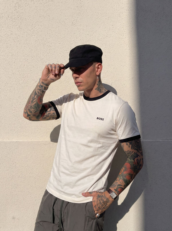 Camiseta 921033 Basica Crema para hombre