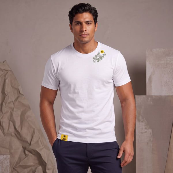 Camiseta 661121 Estampada Blanca Para Hombre