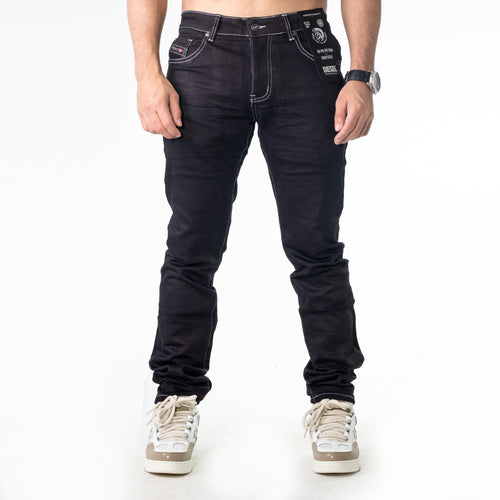 Jeans ZF012 Negro Para Hombre