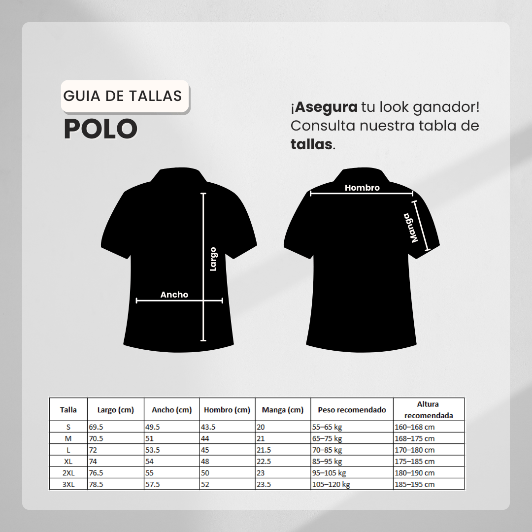 Guía de tallas Camiseta 22339# Tipo Polo Rosa Para Hombre
