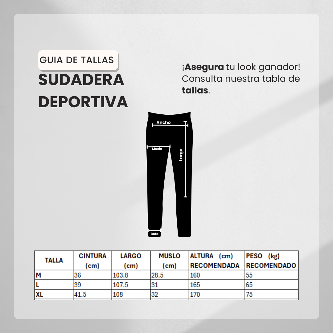 Guía de tallas Sudadera Deportiva Verde Para Hombre Ref. SUD03 V2