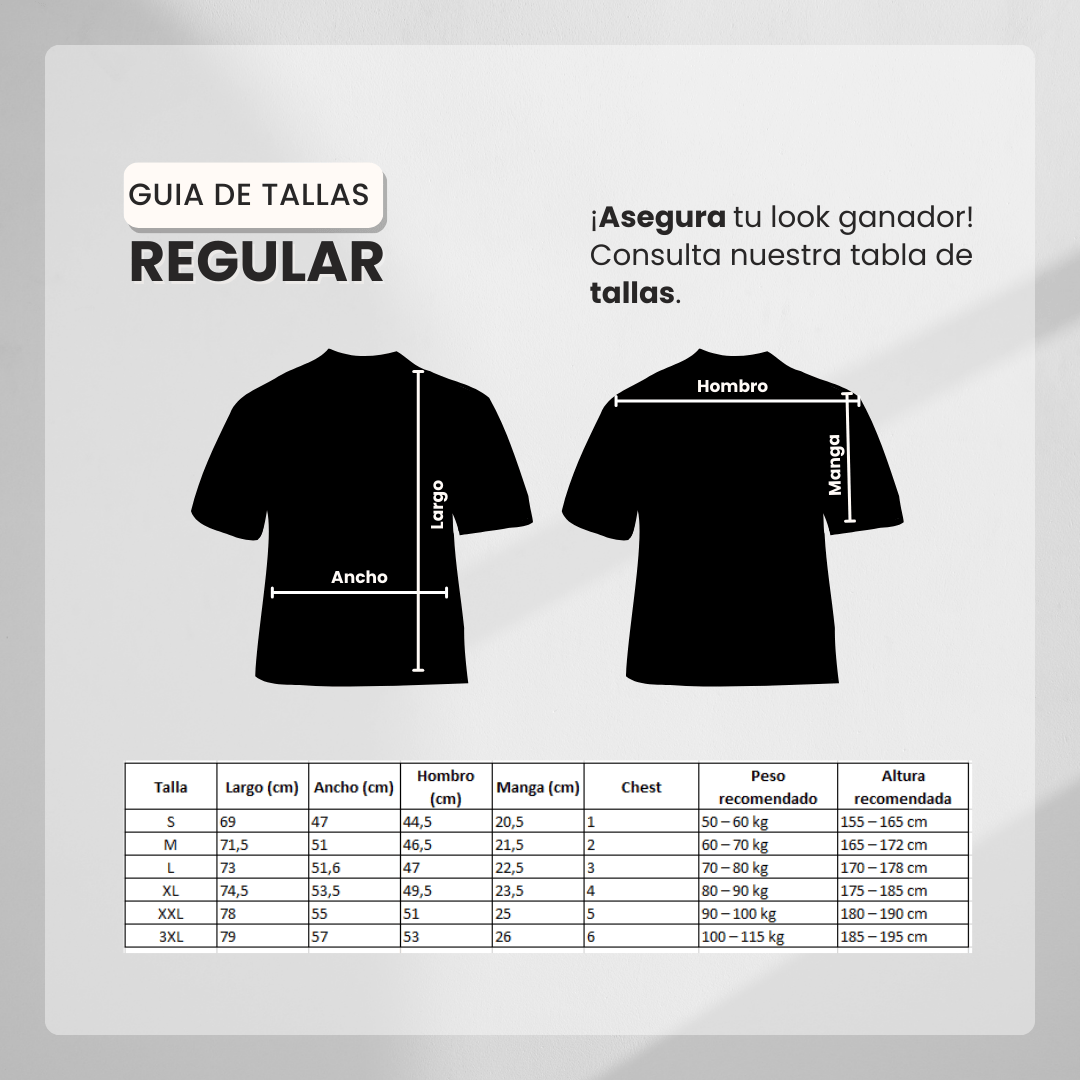 Guía de tallas Camiseta 786654 Básica Roja Para Hombre