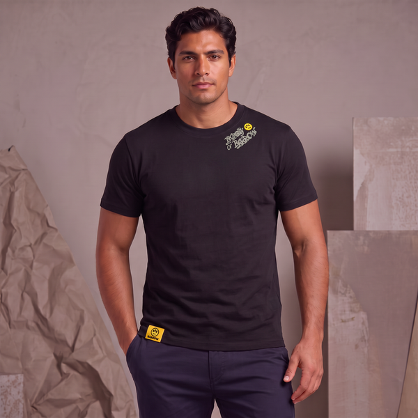 Camiseta 661121 Estampada Negra Para Hombre
