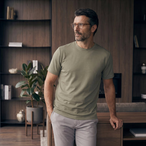 Camiseta 25D657-1 Verde Oscuro Para Hombre