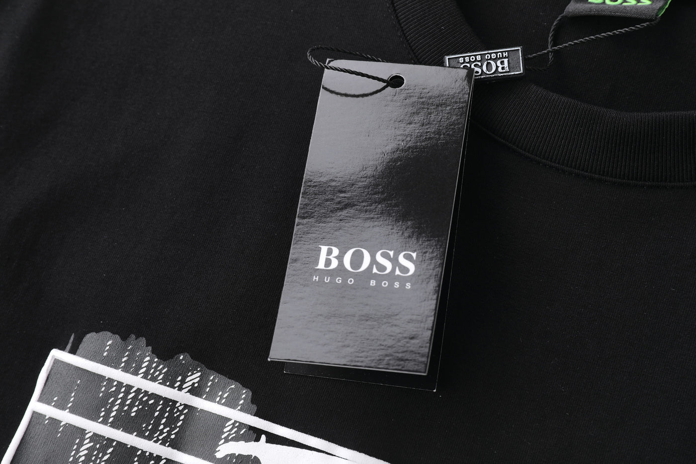 Camiseta 66012 Estampada Negra Para Hombre