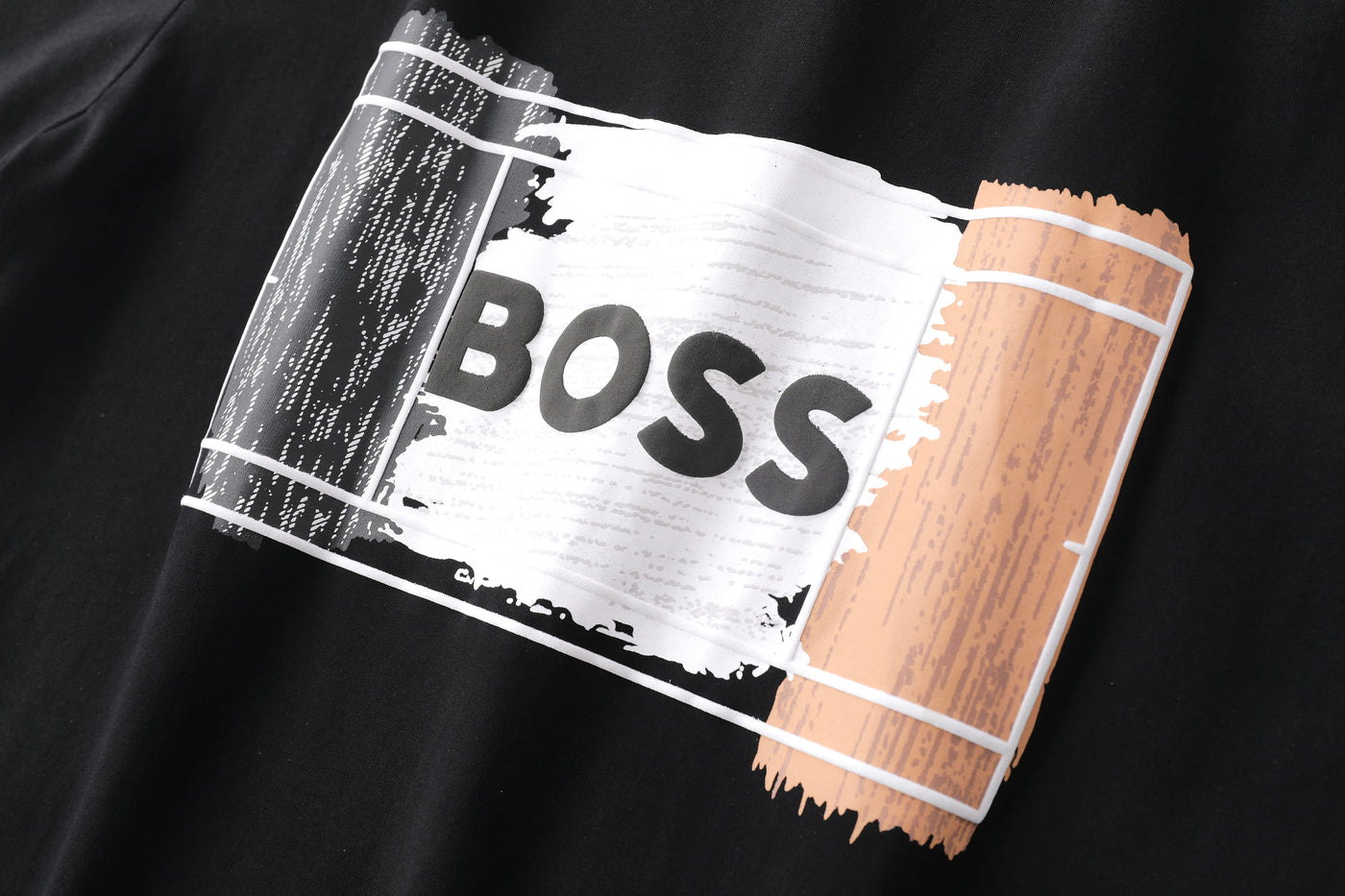 Camiseta 66012 Estampada Negra Para Hombre