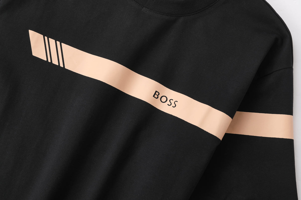 Camiseta 66049 Estampada Negra Para Hombre
