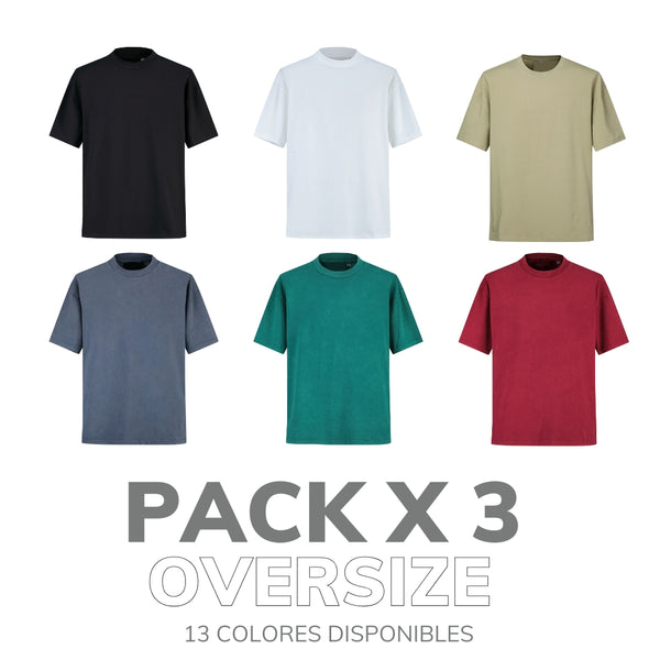 Pack Básicas Oversize X 3