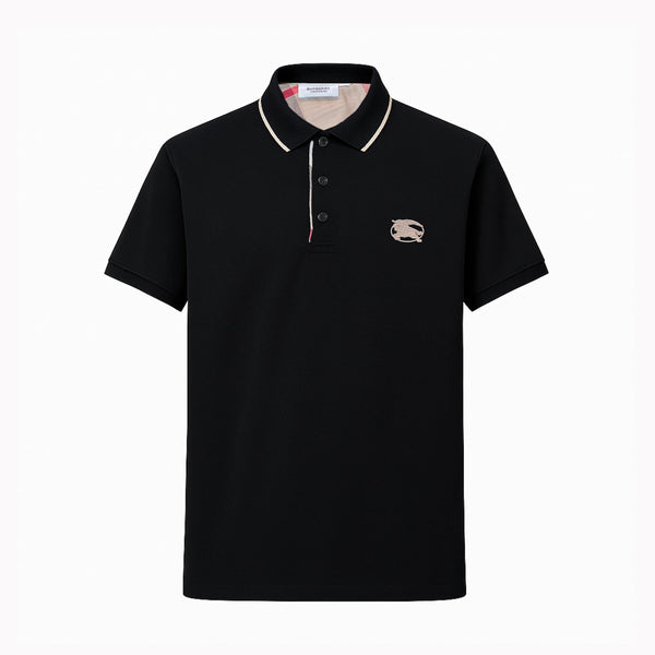 Camiseta 13615# Tipo Polo Negra Para hombre