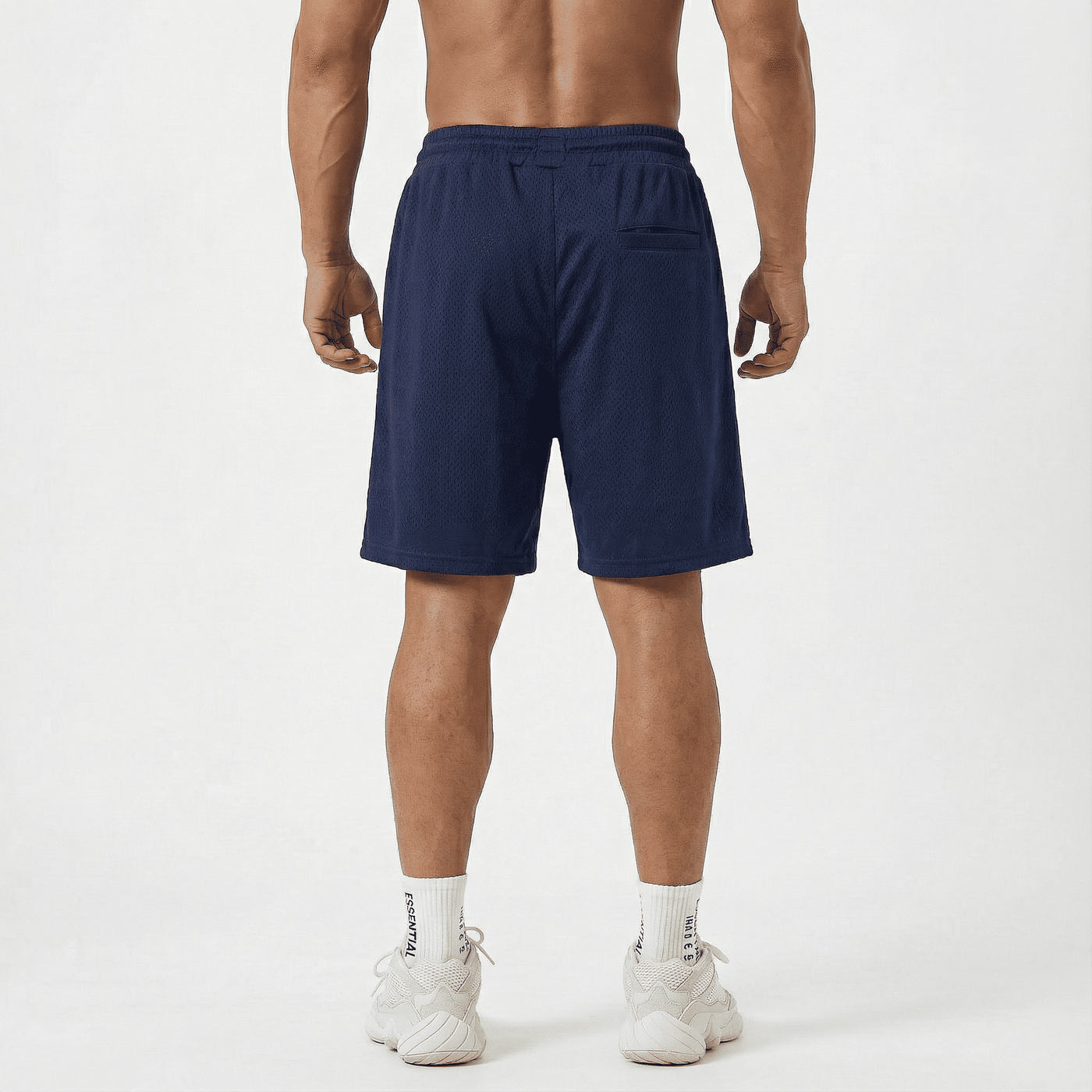 Bermuda azul oscuro para hombre - vista trasera - JDC Luxury Store