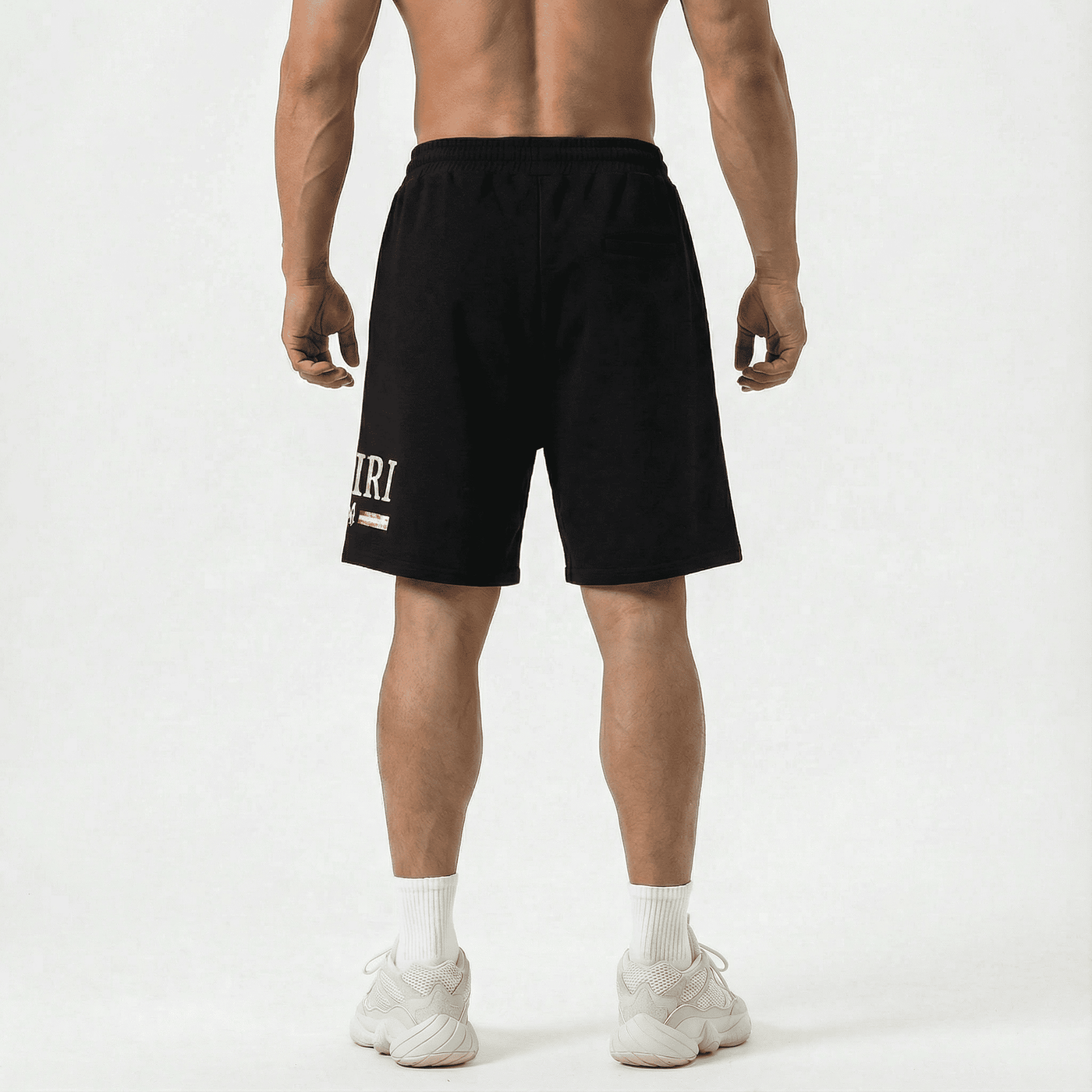 Bermuda negra para hombre - vista trasera - JDC Luxury Store