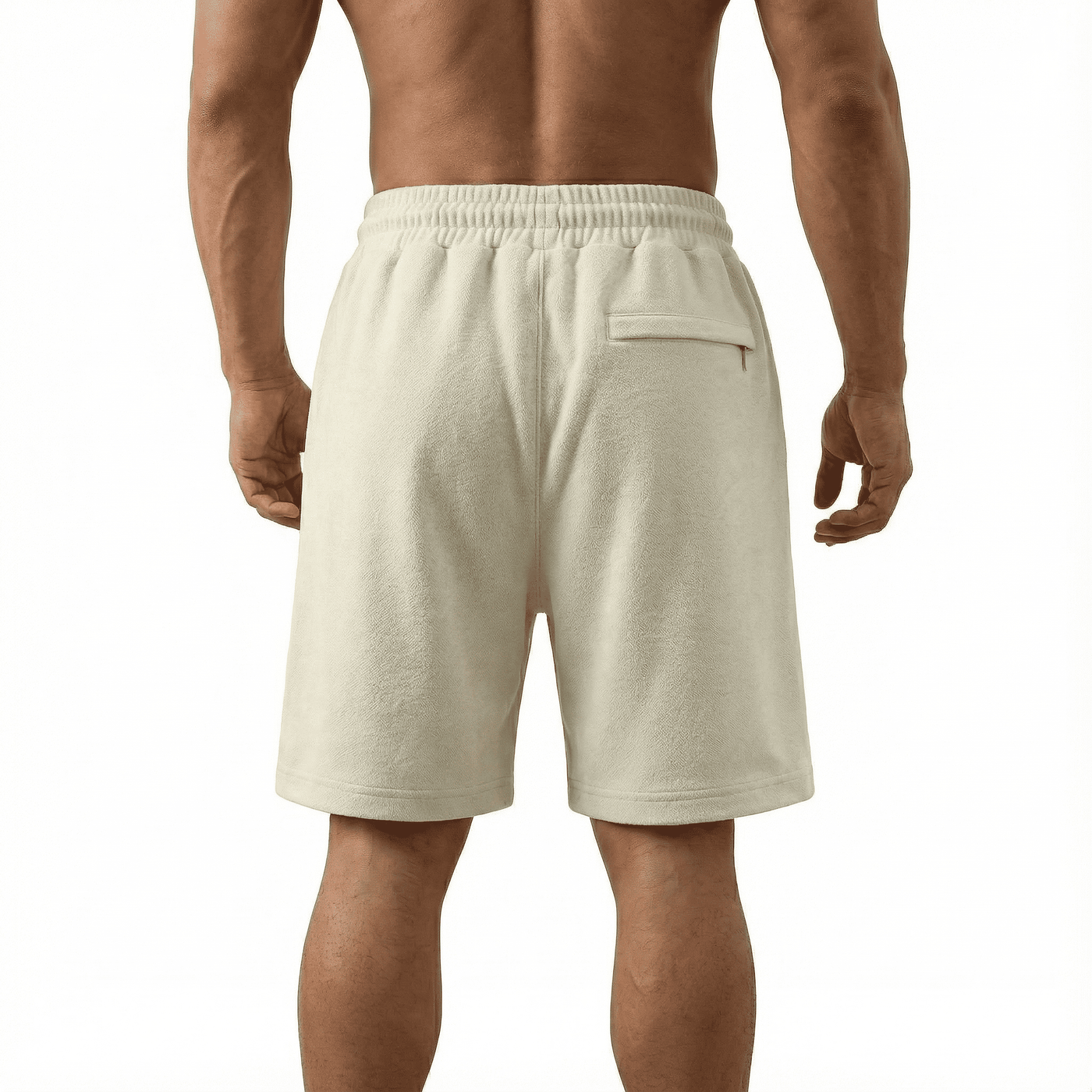 Bermuda crema para hombre - vista trasera - JDC Luxury Store