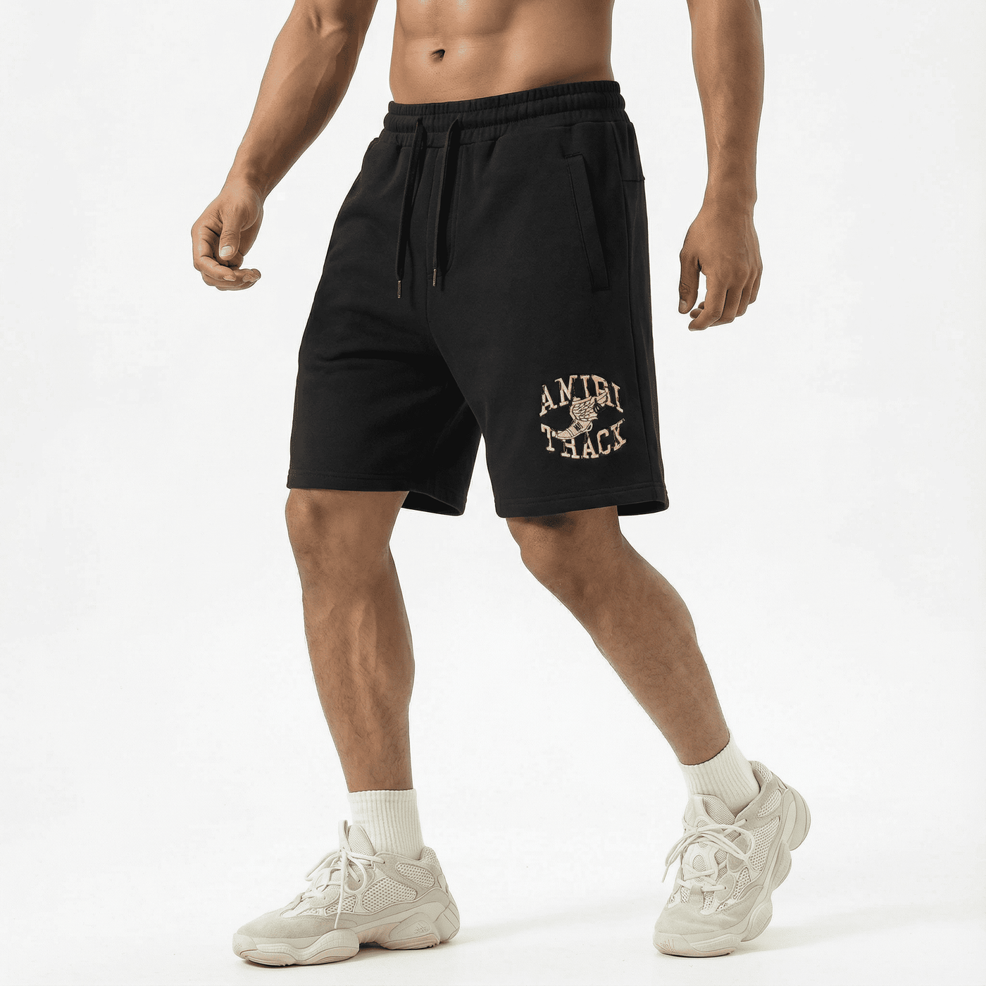 Bermuda negra para hombre - con modelo - JDC Luxury Store