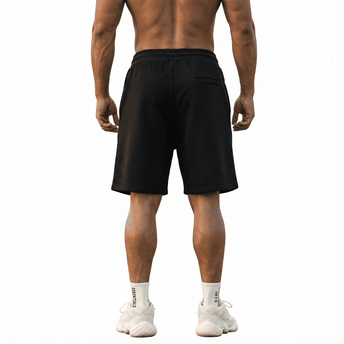 Bermuda negra para hombre - vista trasera - JDC Luxury Store