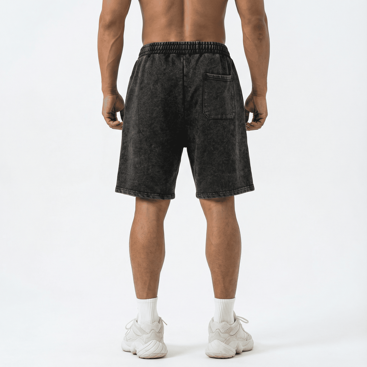 Bermuda negra para hombre - vista trasera - JDC Luxury Store