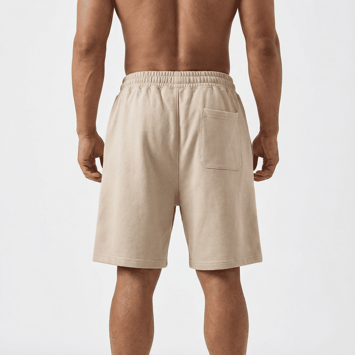 Bermuda crema para hombre - vista trasera - JDC Luxury Store