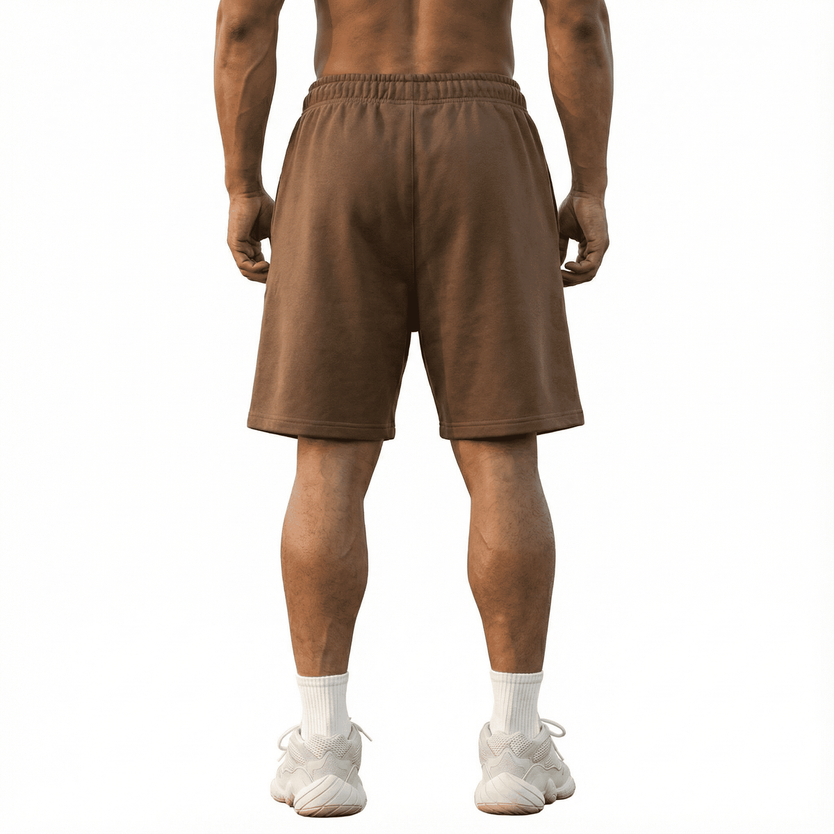 Bermuda café para hombre - vista trasera - JDC Luxury Store