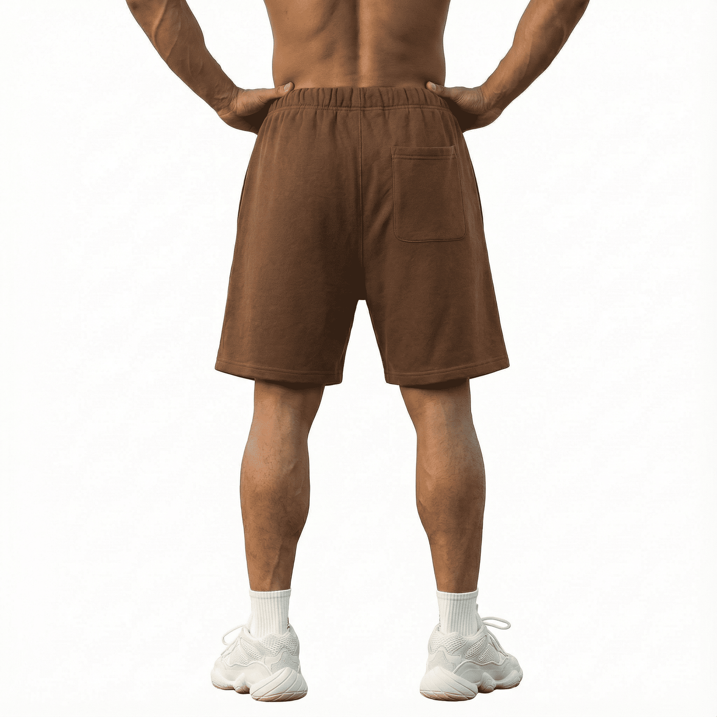 Bermuda café para hombre - vista trasera - JDC Luxury Store