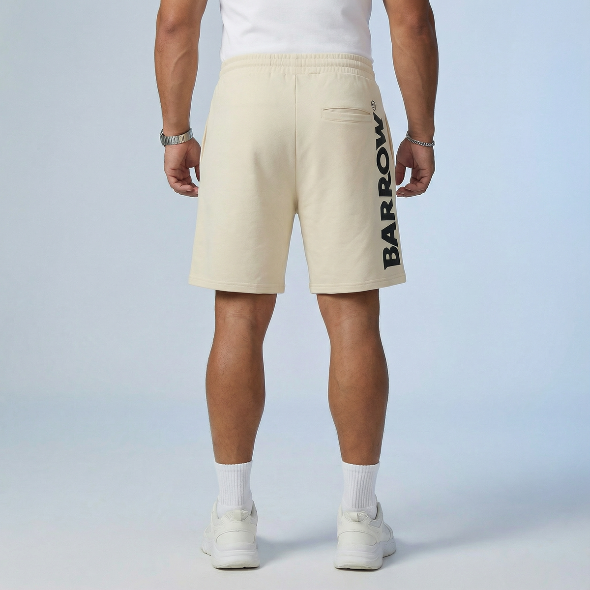 Bermuda crema para hombre - vista trasera - JDC Luxury Store