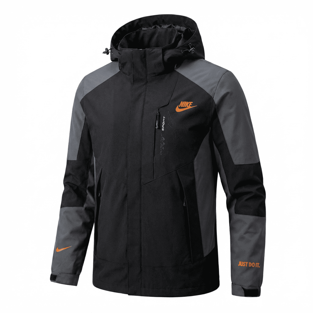 Chaqueta Deportiva Negra/Gris Para Hombre Ref. 1818