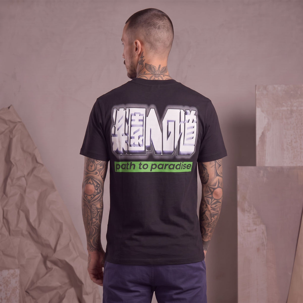Camiseta 661117 Estampada Negro para hombre