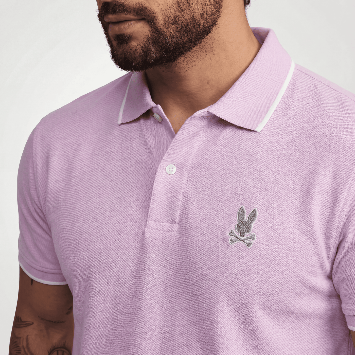 Camiseta 22335# Tipo Polo Morada Para Hombre