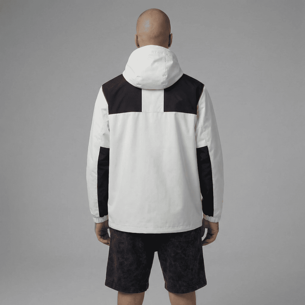 Chaqueta deportiva crema para hombre - vista trasera - JDC Luxury Store