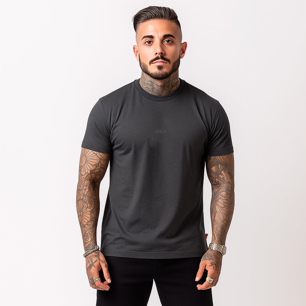 Camiseta básica gris oscuro para hombre - imagen 2 - JDC Luxury Store