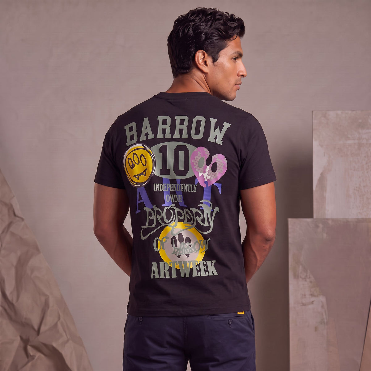 Camiseta 661121 Estampada Negro para hombre