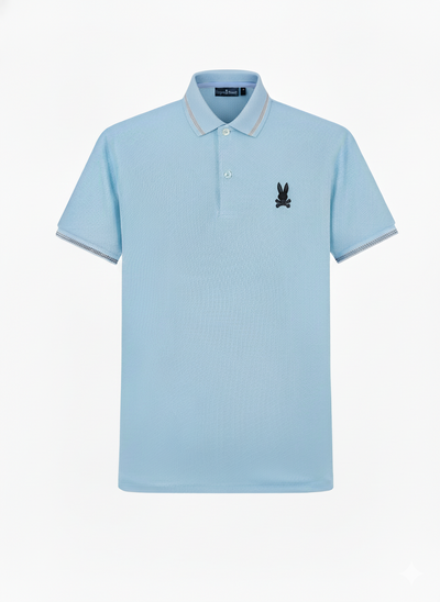 Camiseta 34593# Tipo Polo Azul Para Hombre