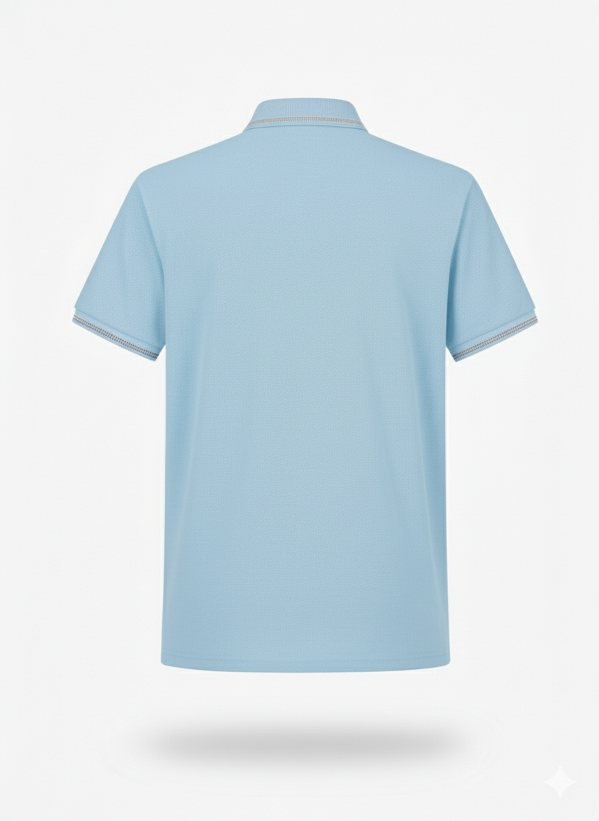 Camiseta 34593# Tipo Polo Azul Para Hombre