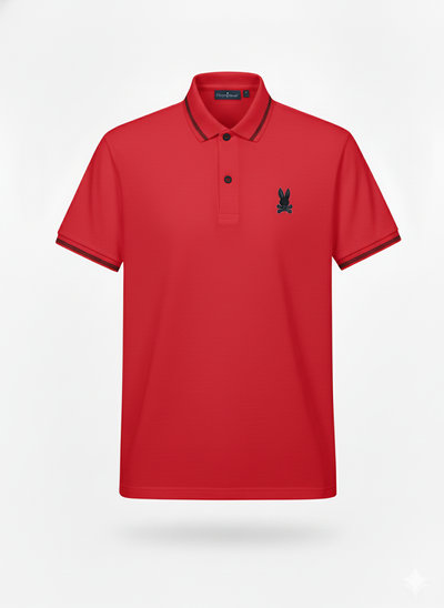 Camiseta 34593# Tipo Polo Roja Para Hombre