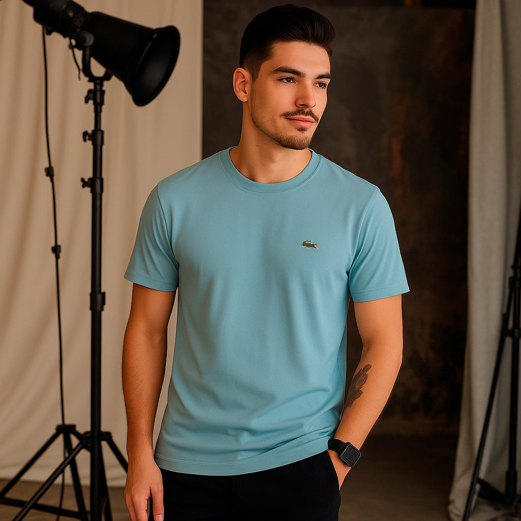 Camiseta básica azul claro para hombre - imagen 2 - JDC Luxury Store