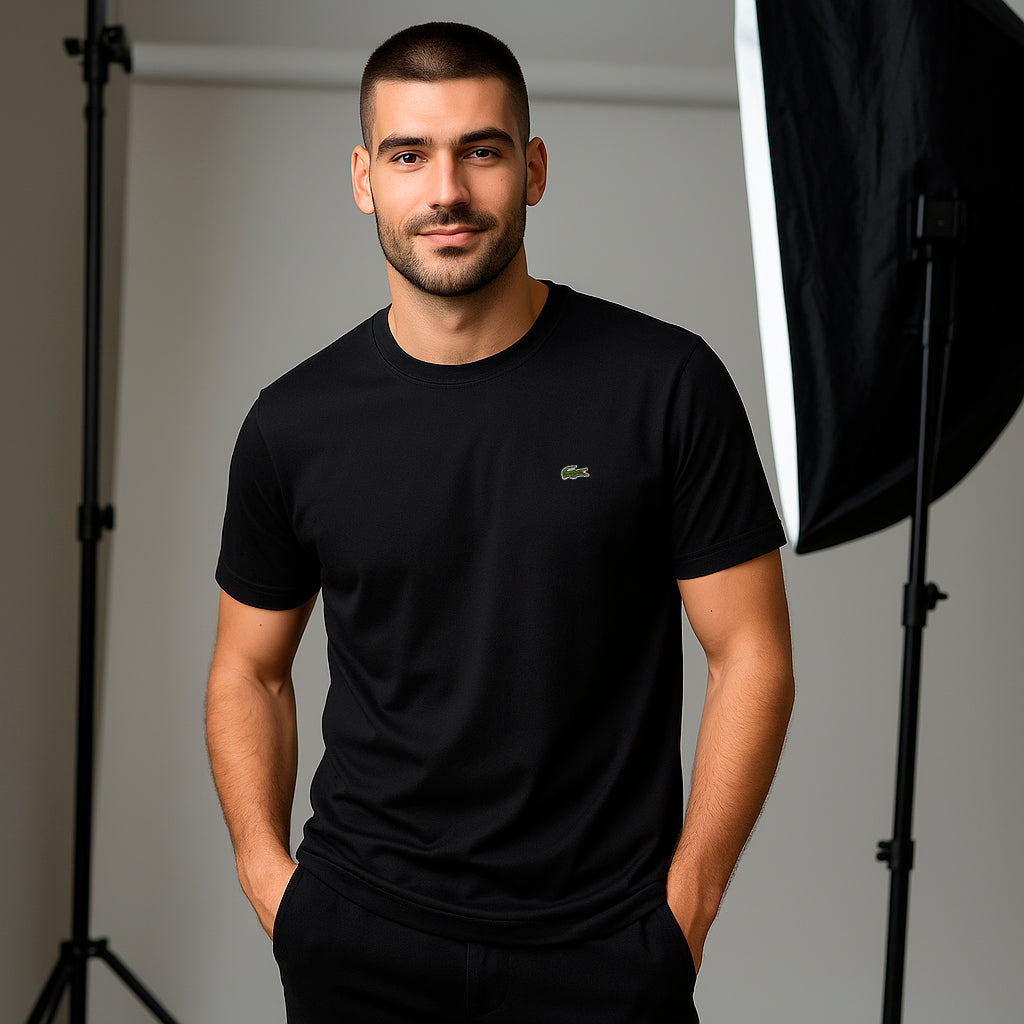 Camiseta básica negra para hombre - imagen 2 - JDC Luxury Store