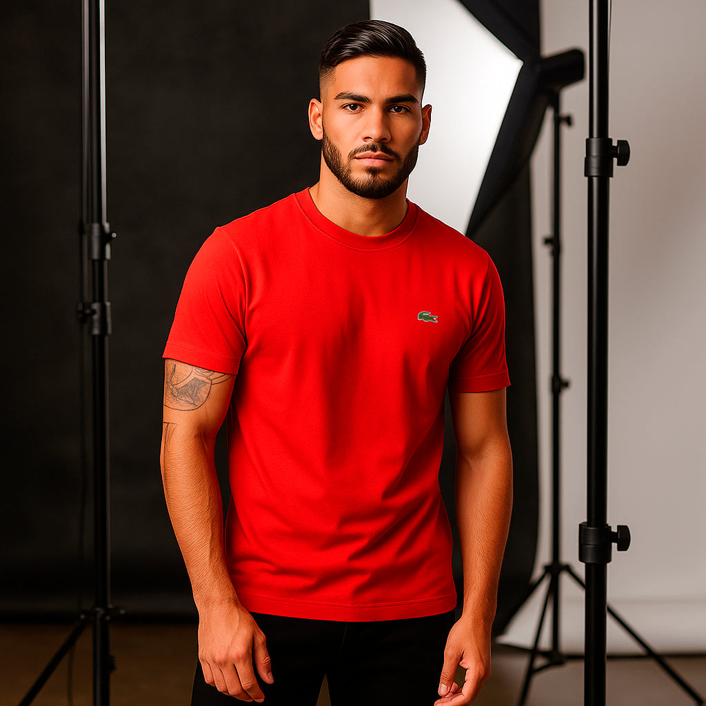 Camiseta básica roja para hombre - imagen 2 - JDC Luxury Store