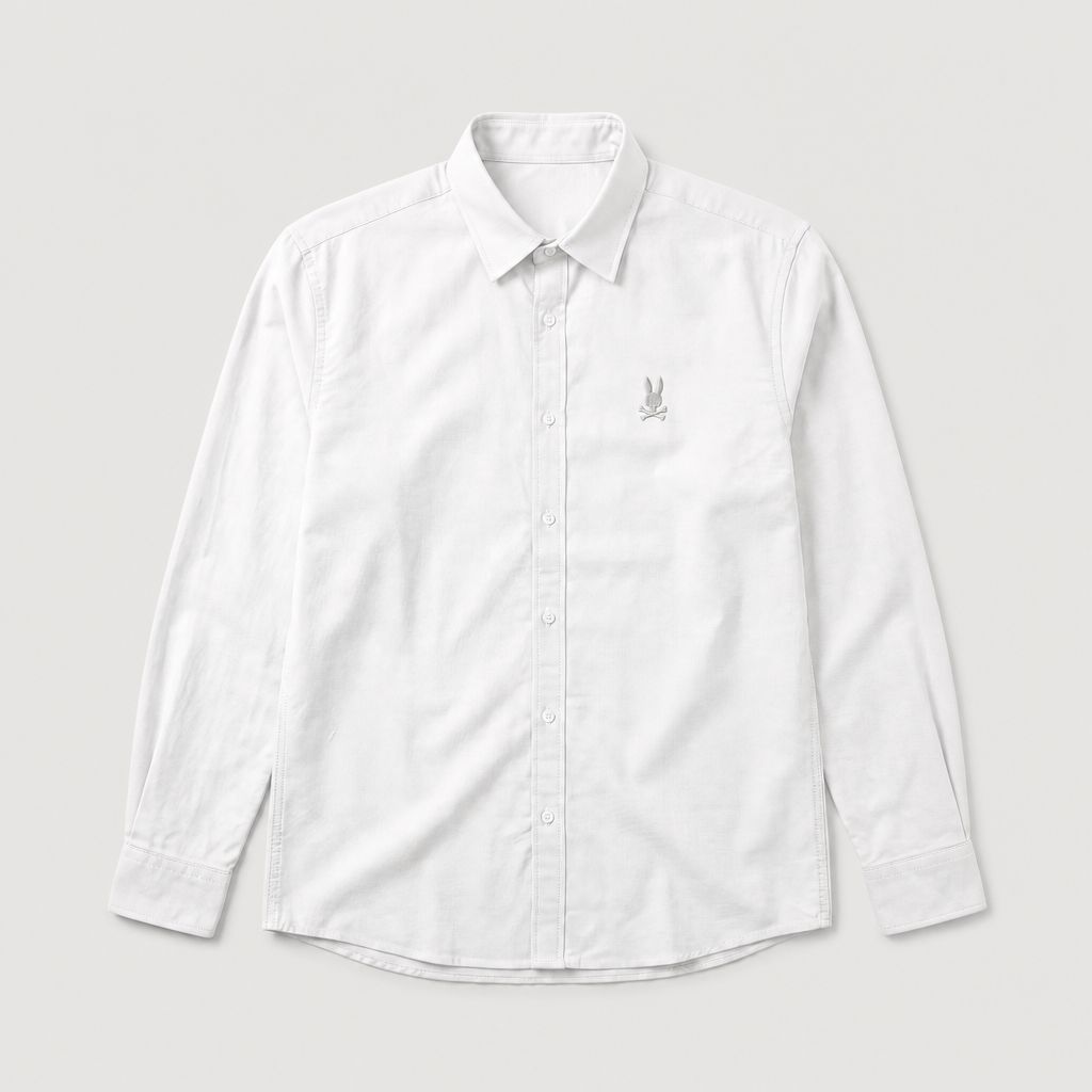 Camisa 50021 Manga larga Crema para hombre