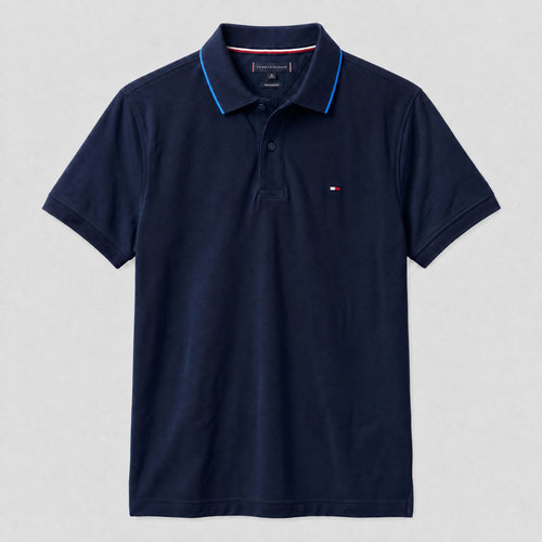 Camiseta 185043 Tipo Polo Azul Oscuro Para Hombre