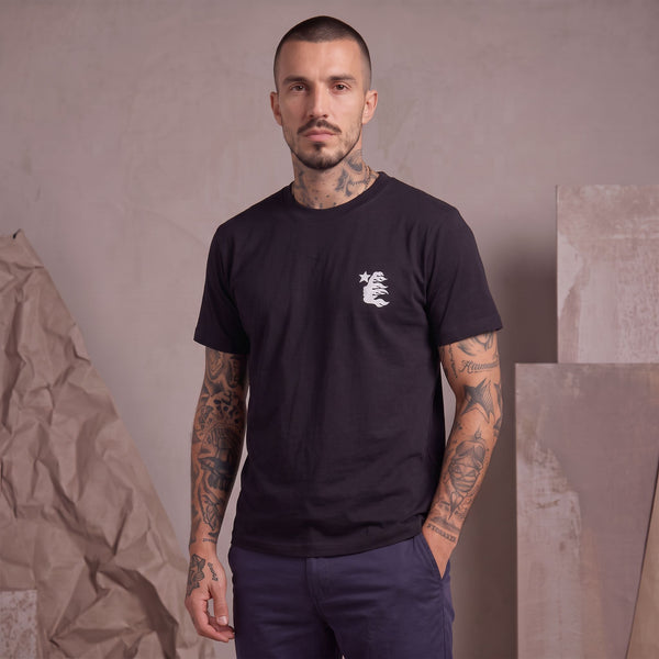 Camiseta 661114 Estampada Negra Para Hombre