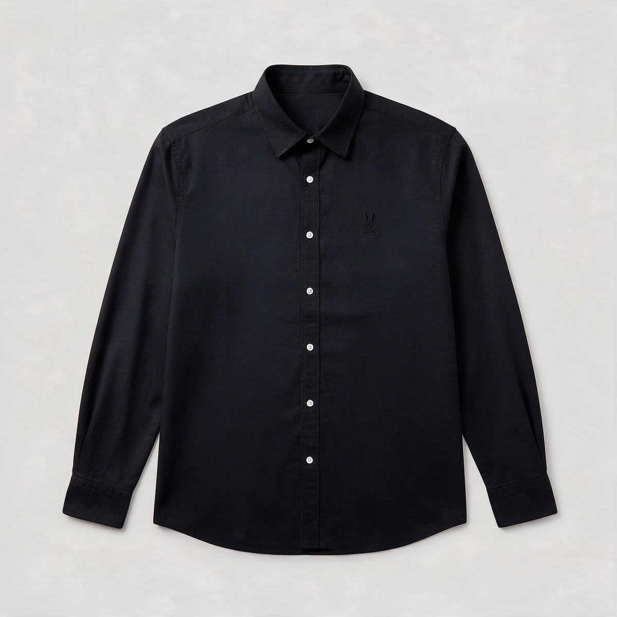 Camisa 50021 Manga larga Negro para hombre