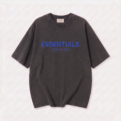Camiseta 528001*1 Oversize Pickling Negra/Azul Para Hombre