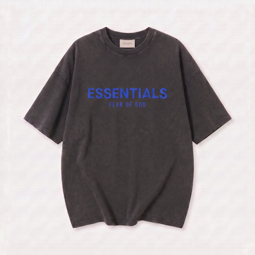 Camiseta 528001*1 Oversize Pickling Negra/Azul Para Hombre