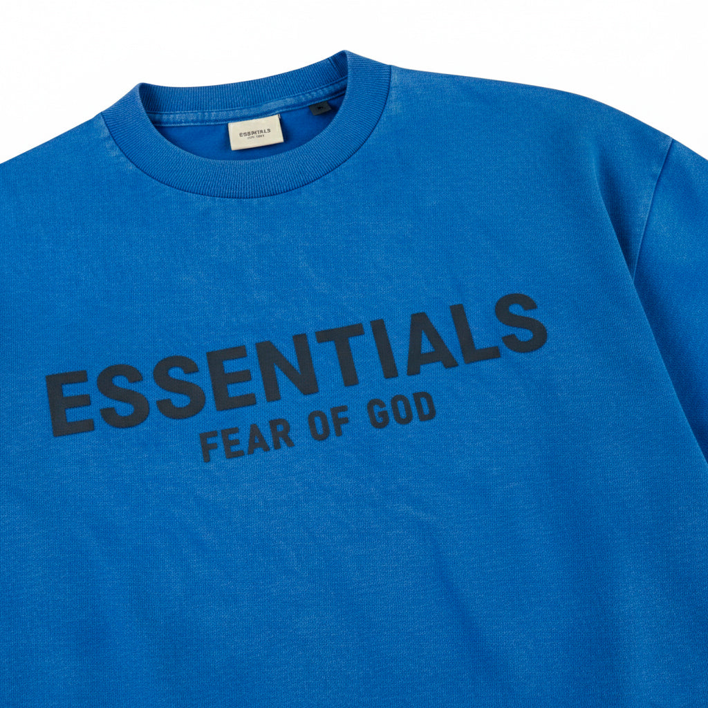 Camiseta oversize azul para hombre - detalle - JDC Luxury Store