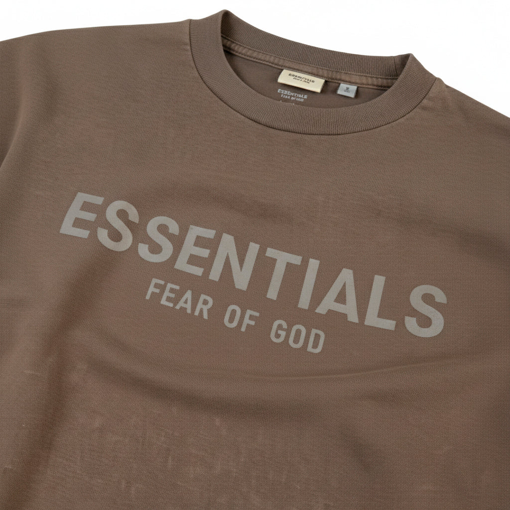 Camiseta oversize café para hombre - detalle - JDC Luxury Store