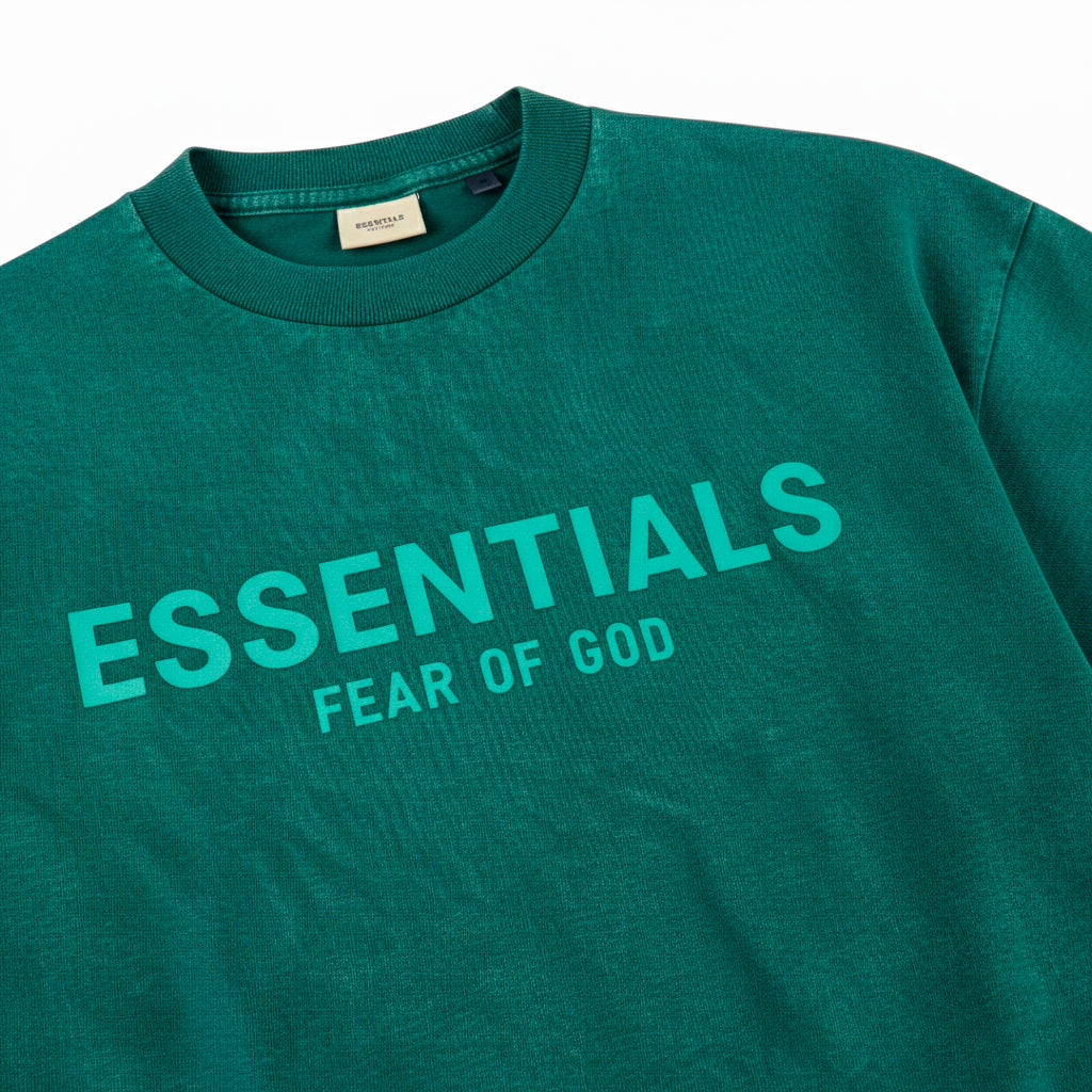 Camiseta oversize verde para hombre - detalle - JDC Luxury Store