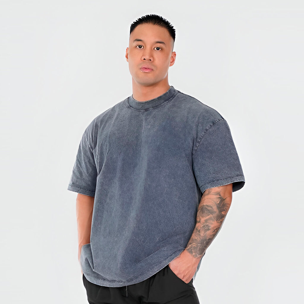 Camiseta oversize azul para hombre - imagen 2 - JDC Luxury Store