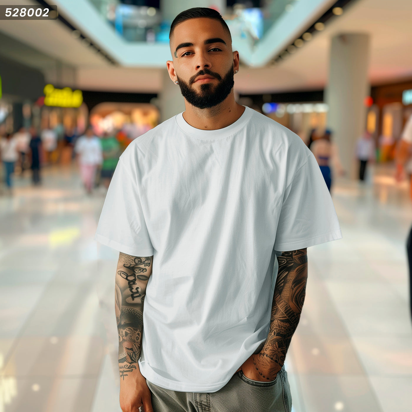 Camiseta oversize blanca para hombre - imagen 2 - JDC Luxury Store