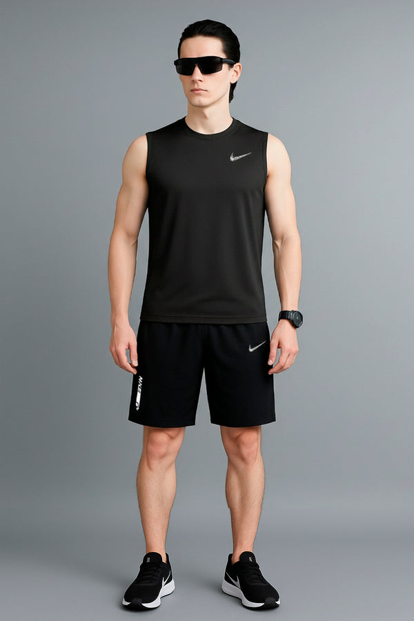 Conjunto Esqueleto/Pantaloneta Deportivo Negro Para Hombre Ref. ESQ01
