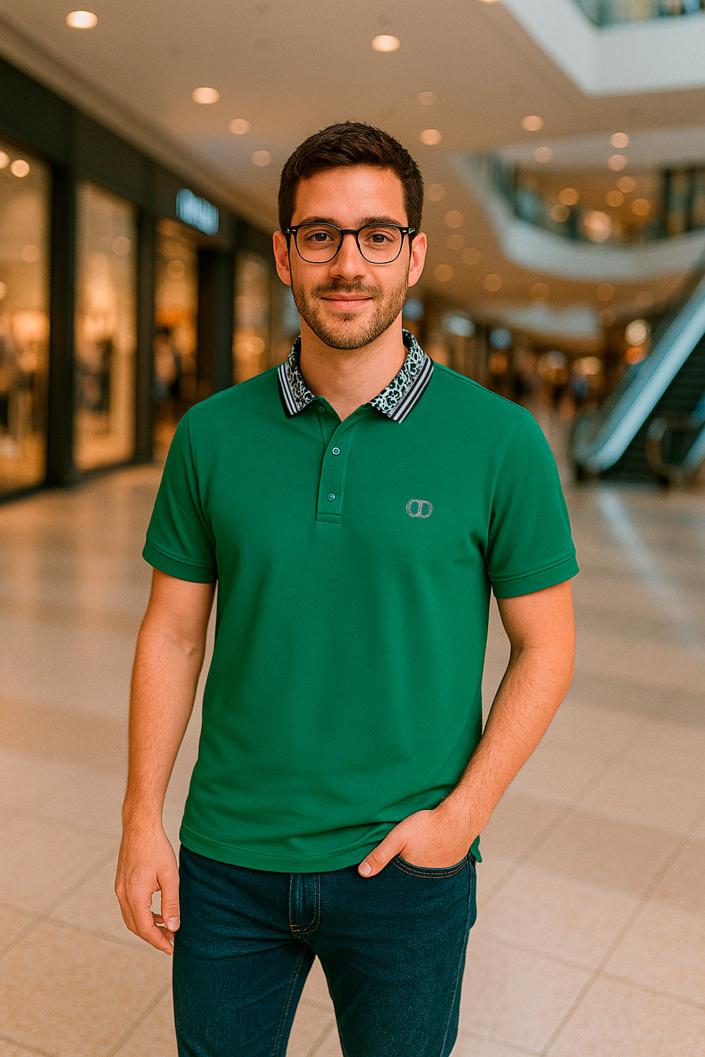 Polo verde para hombre - imagen 2 - JDC Luxury Store