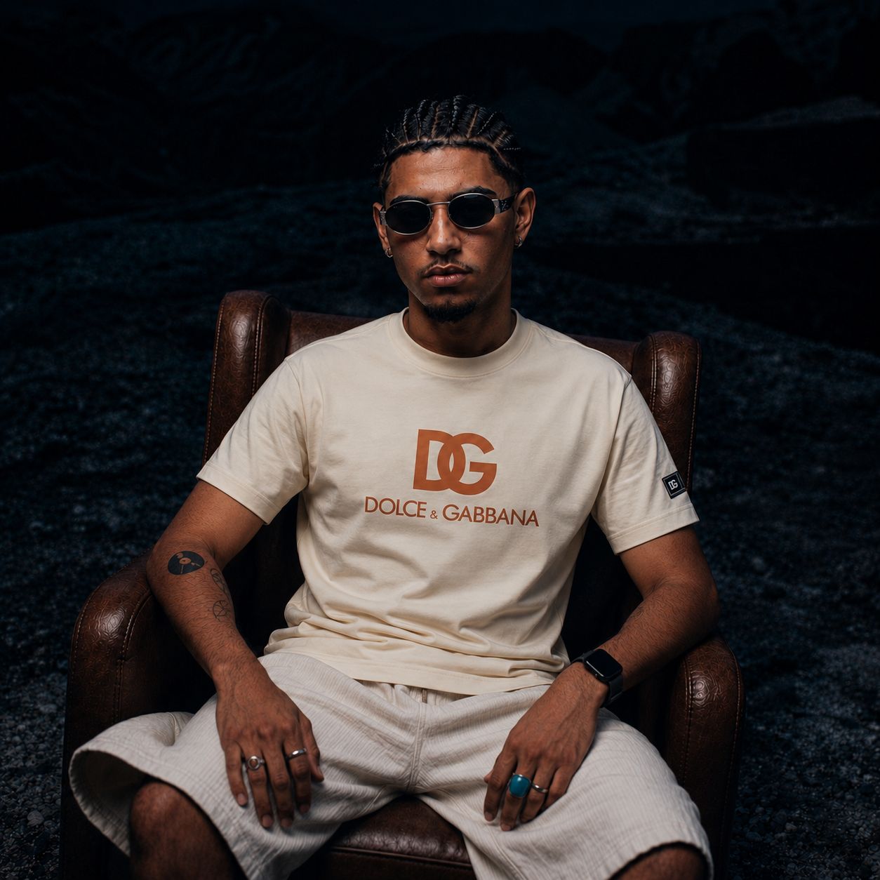 Camiseta 786855 Básica Crema para hombre